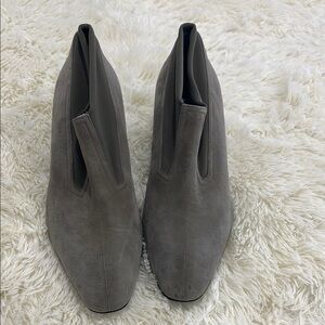 Thierry Rabotin Suede Ankle Booties in Taupe